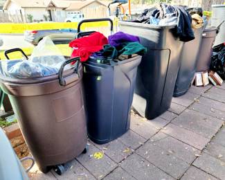 10 barrels full of NEW clothes