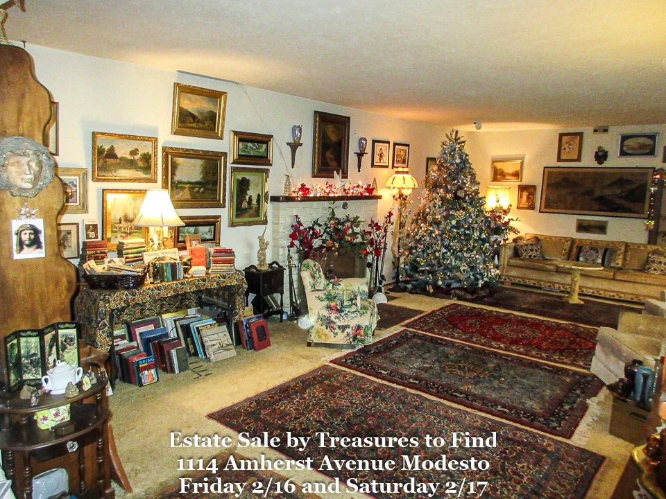 Grand Estate Sale in Modesto by Treasures to Find starts on 2/16/2024