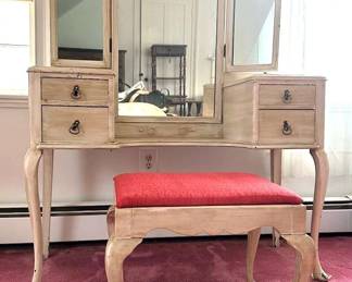 Antique Vanity Bench