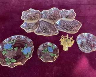 Gold Rimmed Servingware