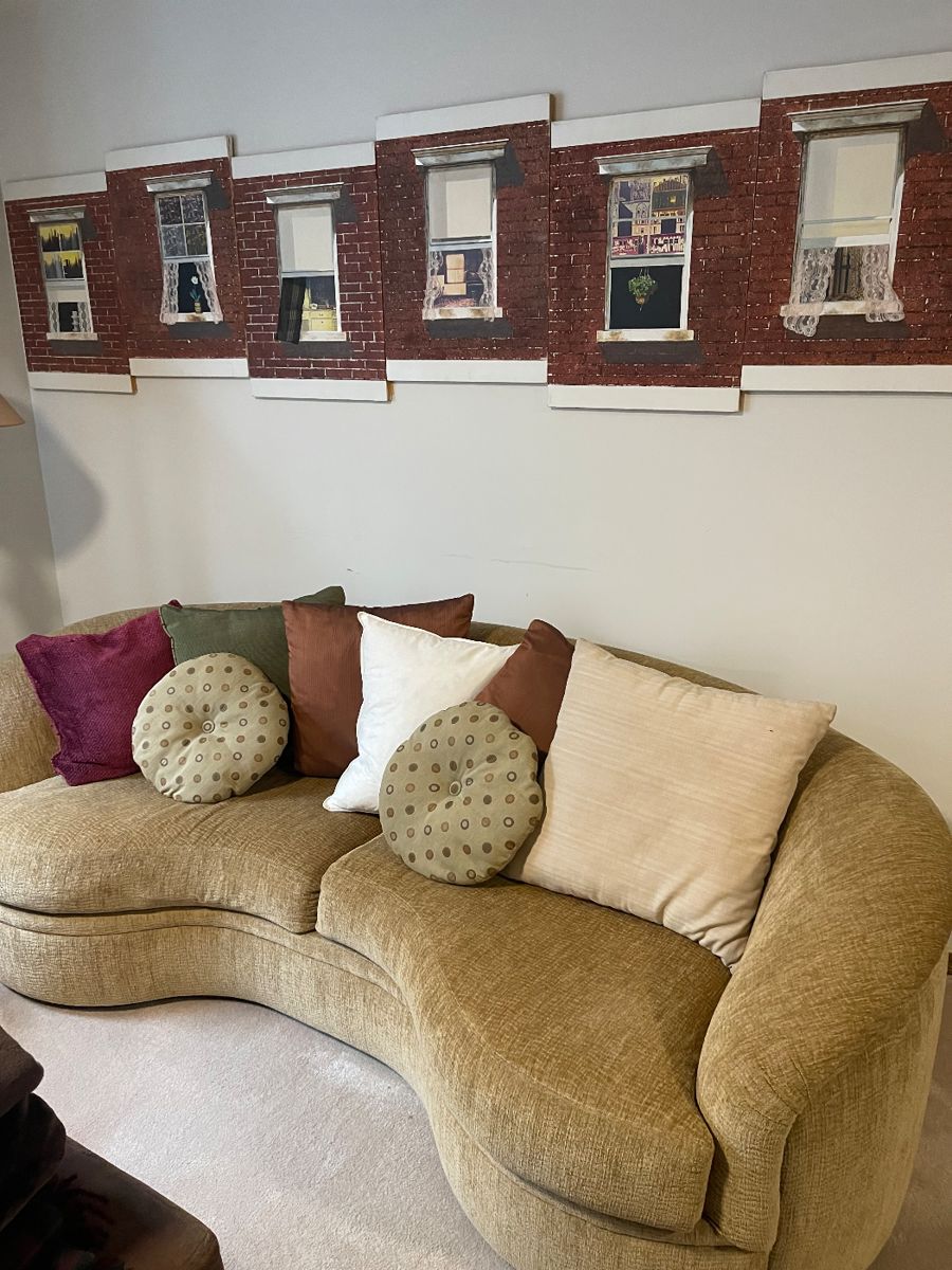 Vladimir Kagan by Directional Furniture Inc. Mid Century Biomorphic Kidney Sofa. 