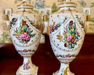 Chelsea House Painted urns - PAIR
