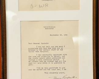 Signed letter from Eleanor Roosevelt