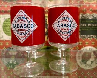 Tabasco bar glasses