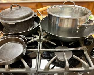 Cast Iron and Stainless Cookware