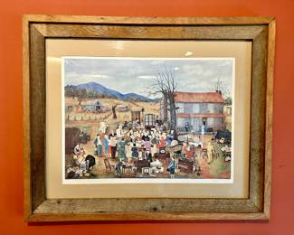 "The End of the Line" signed lithograph by Queen Stovall