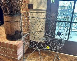 Vintage Wire Laundry Basket