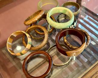 Bangles galore in wood, glass, brass, bone, and more