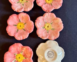 Vintage Franciscan "Desert Rose" butter pats.  Set of 6.