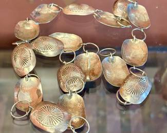 Sterling silver concho belt