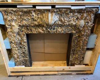 Seashell Fireplace hearth 30” x 30”