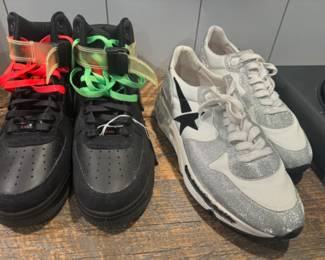 Summaofevrythang shoes and Golden goose running shoes 