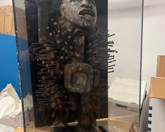 Antique Congo nail fetish African statue 