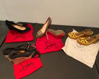Louboutin , Prada 
