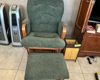 Glider Rocker chair and ottoman