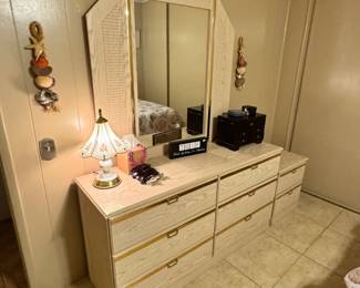 Bedroom Dresser and Mirror
