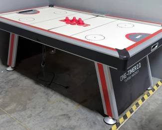 Air Powered Turbo Hockey Table, Model One Timer 2.0, 32" x 84" x 48", Powers On