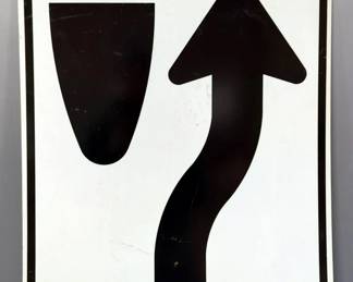 Stay Right Of Median Reflective Sign, 30" H x 24" W