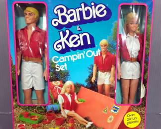 1983 Mattel Barbie & Ken Camping Out Set In Sealed Original Box
