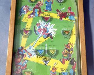 1930 Push-M-Up 4 In 1 Tabletop Pinball Game, 17.25" x 11.5"