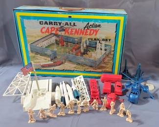 Marx Carry-All Cape Kennedy Action Play Set, With Contents