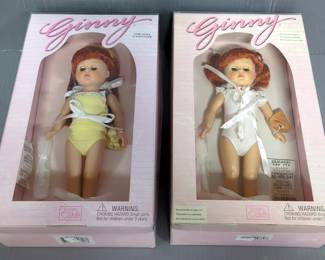 Ginny 8" Posable Dolls With Stand, Qty 2