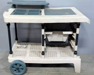 Potting Cart, With Single Drawer, On Wheels, 33.5" H x 46" L x 26" W