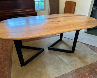 Conference/Dining solid hickory wooden table - 200. Top is not attached to supports and they may be sold separately. Supports are 600.00 per set
