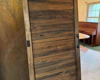 Closet door with cypress backside