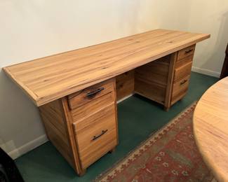 Custom-made hickory solid wood desk - $1000 (cost minimum of 1500 to make)