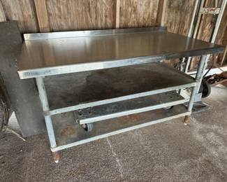 Stainless steel table 250.00