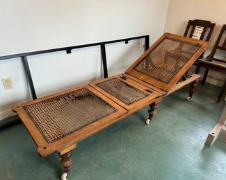 Antique lawn chair (needs re-caning)