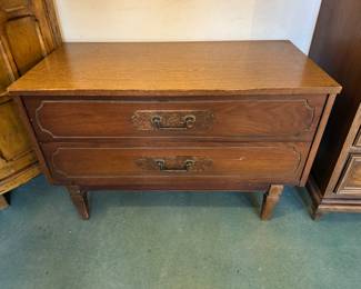 Mid-century small side table with drawers
