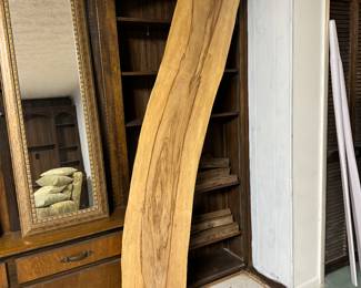 Live edge milled magnolia wood.  Perfect for a bar!