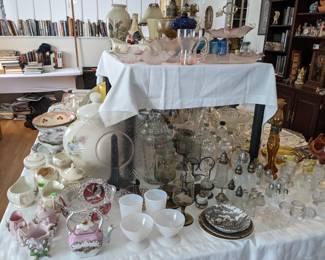 Ceramics, china, glass dishes etc