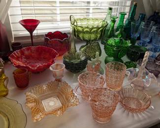 Fenton and other colored glass