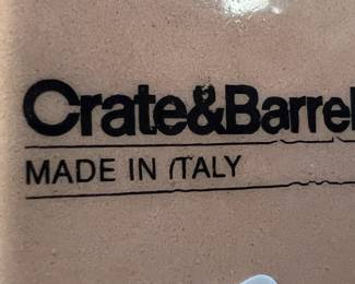 Set of 4 Crate & Barrel Fluted Verona Fruit Plates - Made in Italy