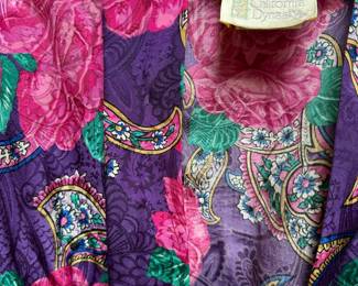 California Dynasty Nordstrom Purple/Pink Floral Print Robe