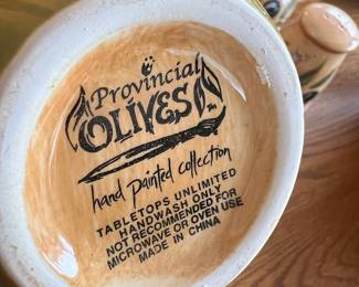 Tabletops Unlimited Provincial Olives Cruet Set - Salt/Pepper, Oil/Vinegar Caddy