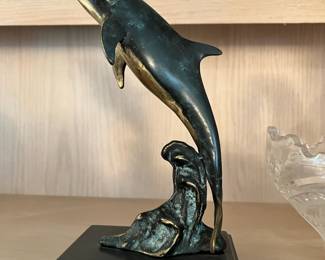 Brass Dolphin Figurine