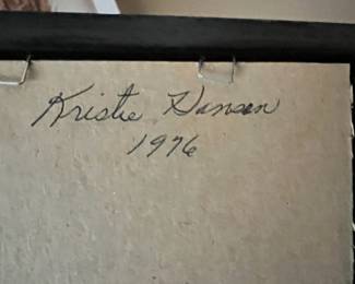 1976 Pen Drawing "Twisted Tree" by Kristie Damson