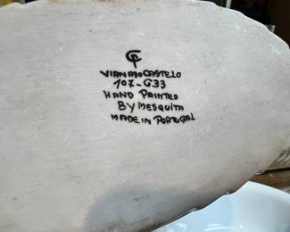 Set of 5 - Viana Do Castelo Portugal Baking Dishes - Hand Painted by Mesquita