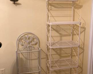 5 Tier White Metal Plant Rack, 3 Tier White Metal Plant Rack