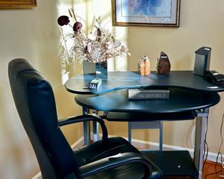 Adjustable desk and chair