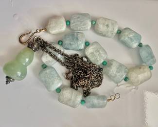 Quartz, jade necklaces