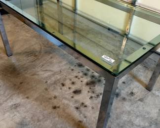 Chrome and glass DR table/ desk