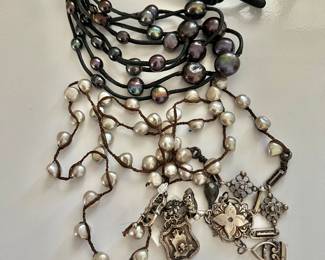Love Heals necklace , pearls