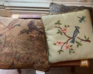 Needlepoint pillows vintage 