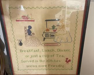 Vintage needlepoint sampler 