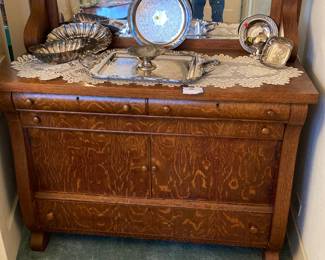 An antique oak sideboard in wonderful condition